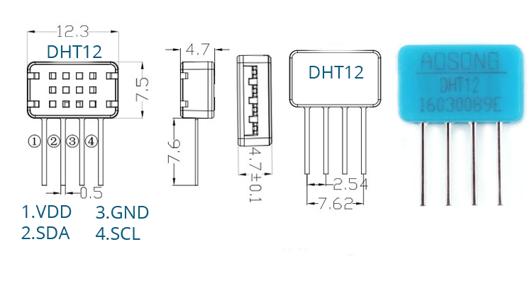 Senzor DHT12 Umiditate si Temperatura I2C