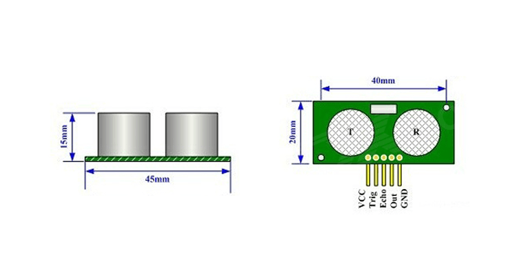 Senzor de distanta ultrasonic HC-SR04 5V&3V