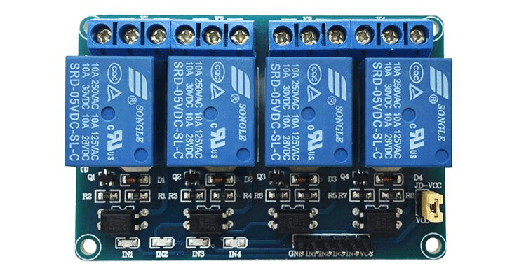 Modul 4 relee canal comanda negativa 5V