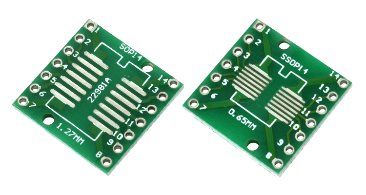 Adaptor DIP2.54 pt SSOP14(0.65) SOP14(1.27)