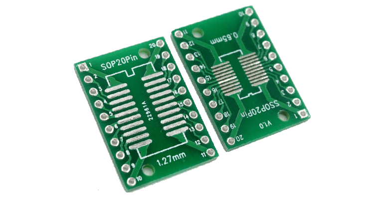 Adaptor DIP2.54 pt SSOP20(0.65) SOP20(1.27)