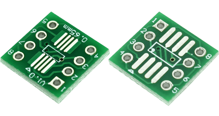 Adaptor DIP2.54 pt SSOP8(0.65) SOP8(1.27)